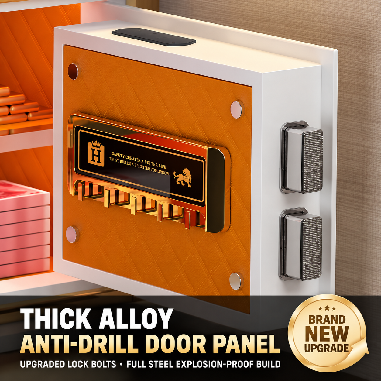 Thick Alloy Anti-Drill Door Panel - Upgraded Safe